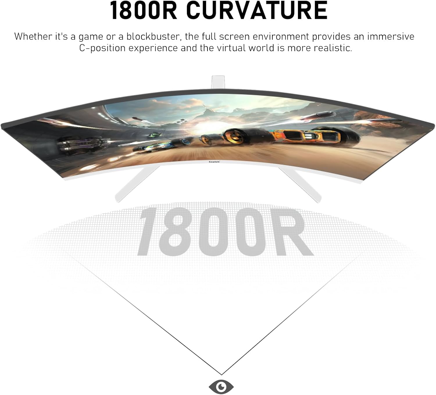 Thumbnail 3 de Gawfolk 27 Inch Curved Gaming Monitor