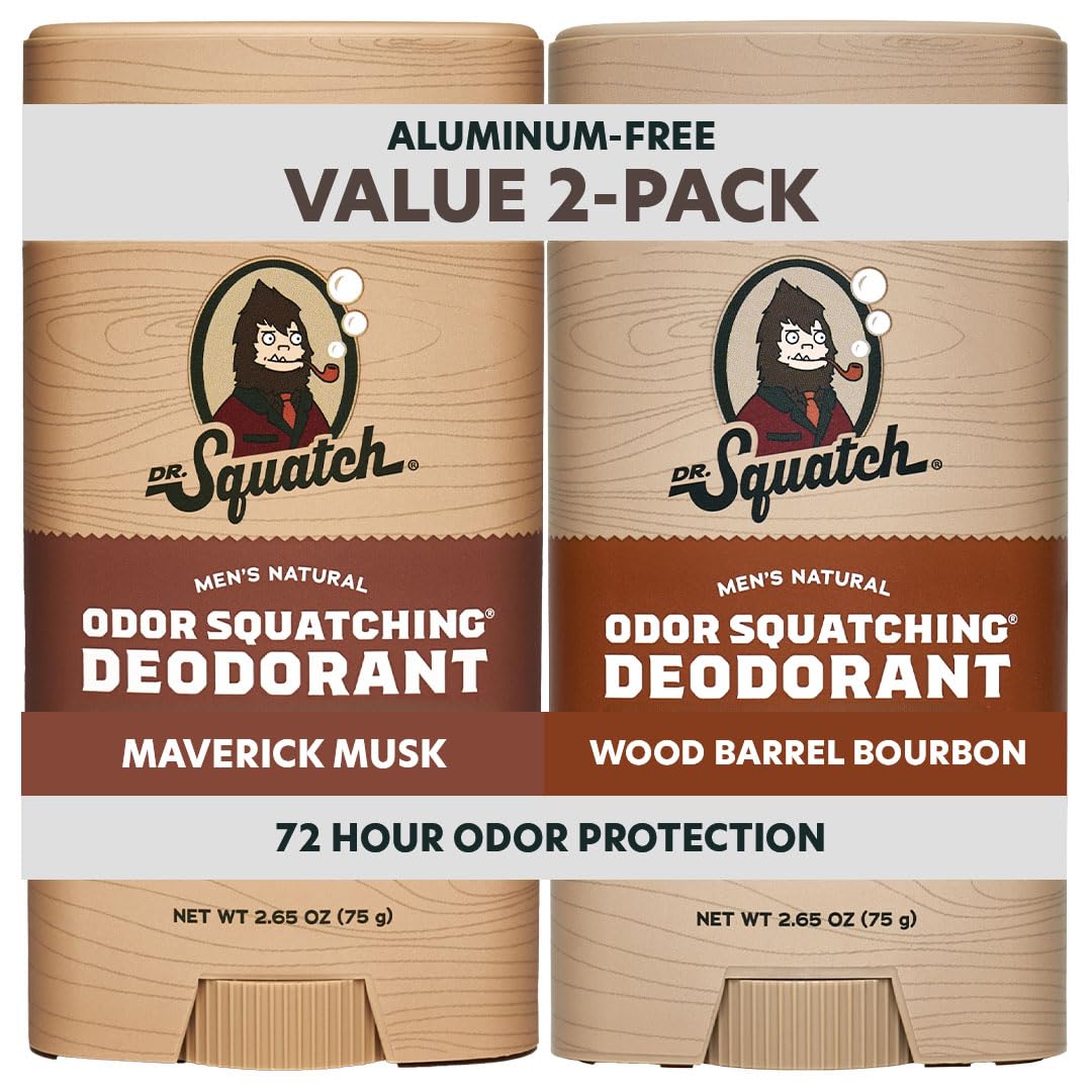 Thumbnail 6 de Dr. Squatch Aluminum-Free Natural Deodorant for Men (Coconut Castaway + Fresh Falls) 2-Pack, 2.65 oz