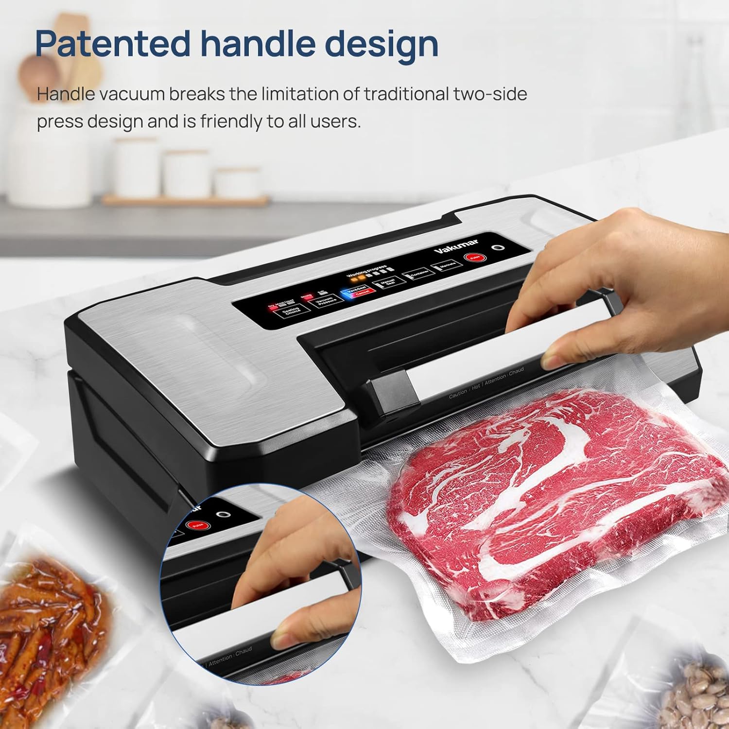 Detalle 2 de Vakumar Precision Vacuum Sealer Pro 90 Kpa
