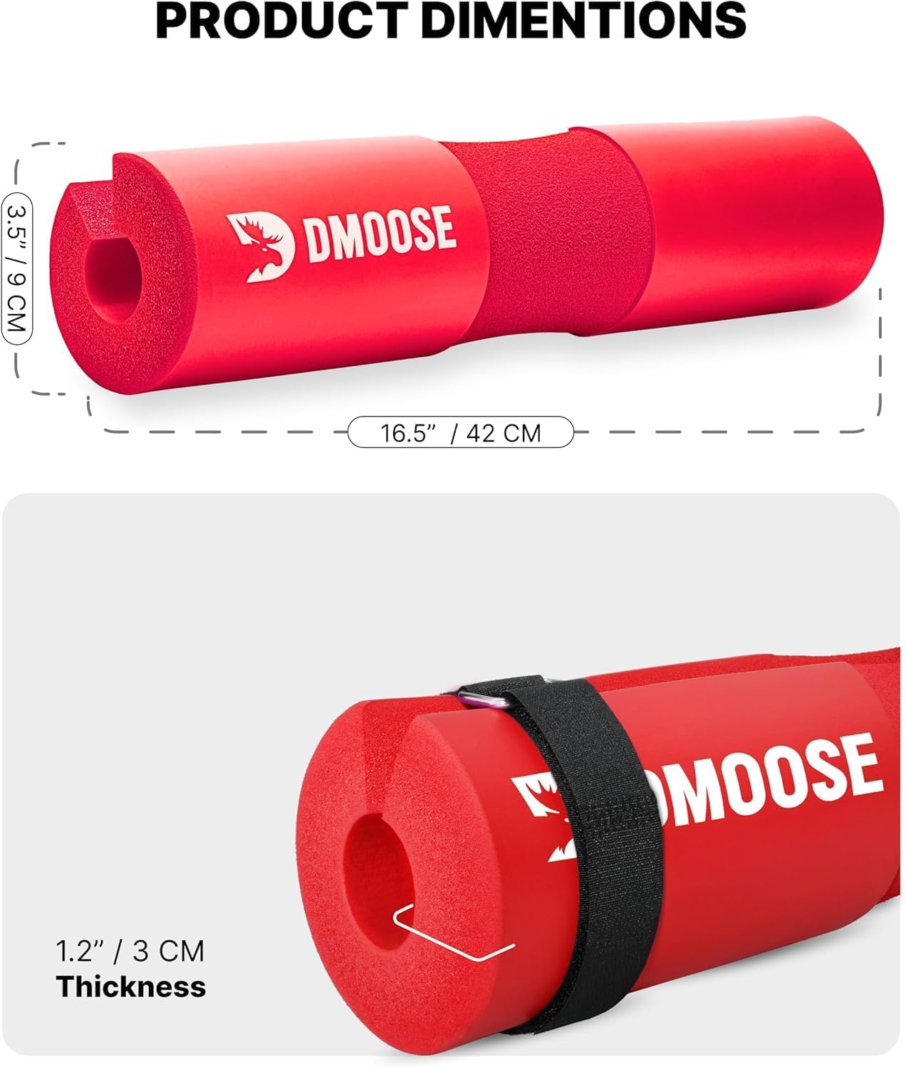 Detalle de DMoose Fitness Barbell Pad for Hip Thrust, Squat & Lunges
