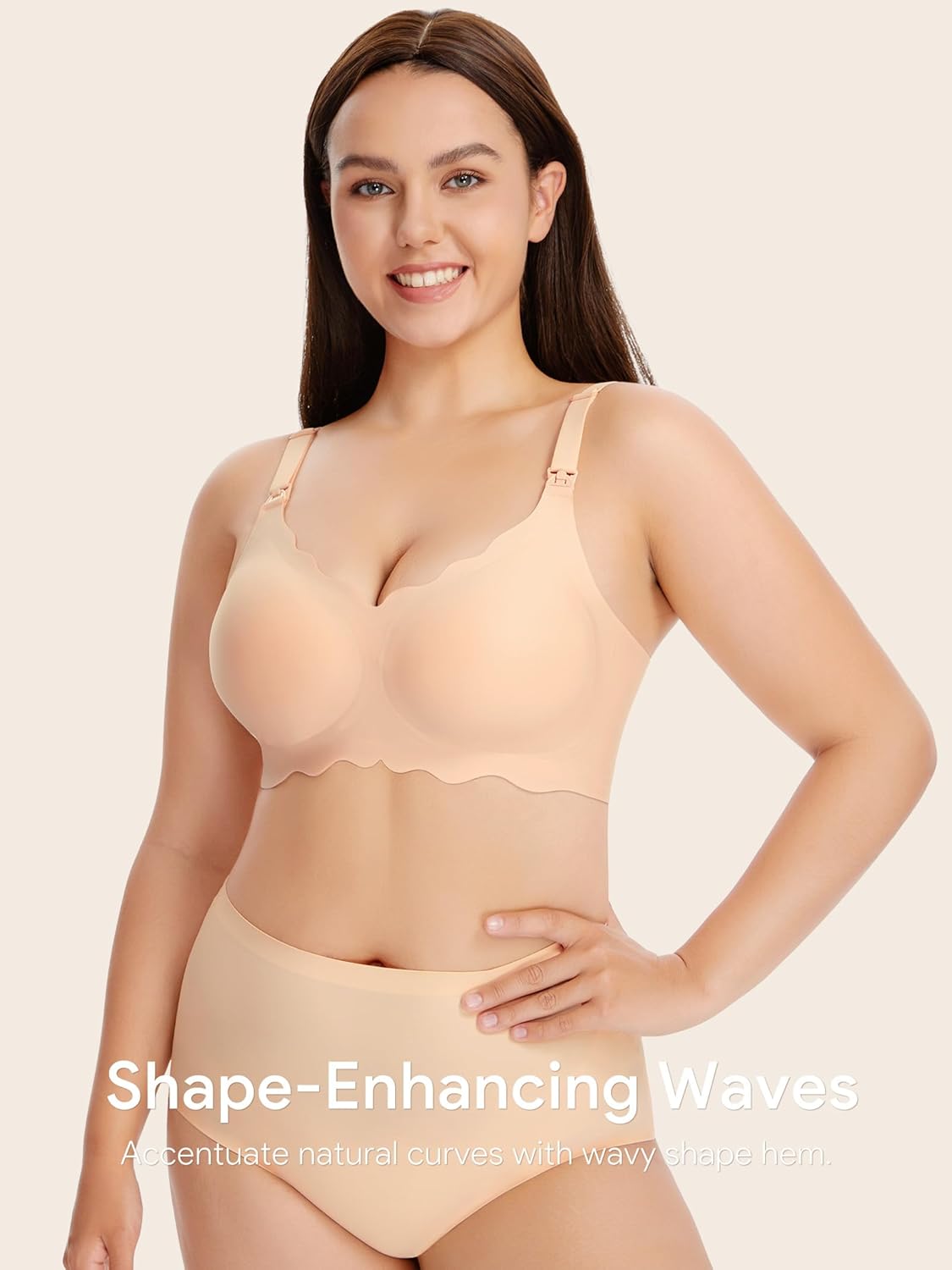 Detalle de Angelhood Nursing Bras for Breastfeeding Ultra Comfort Seamless Maternity Bra Pack Wireless