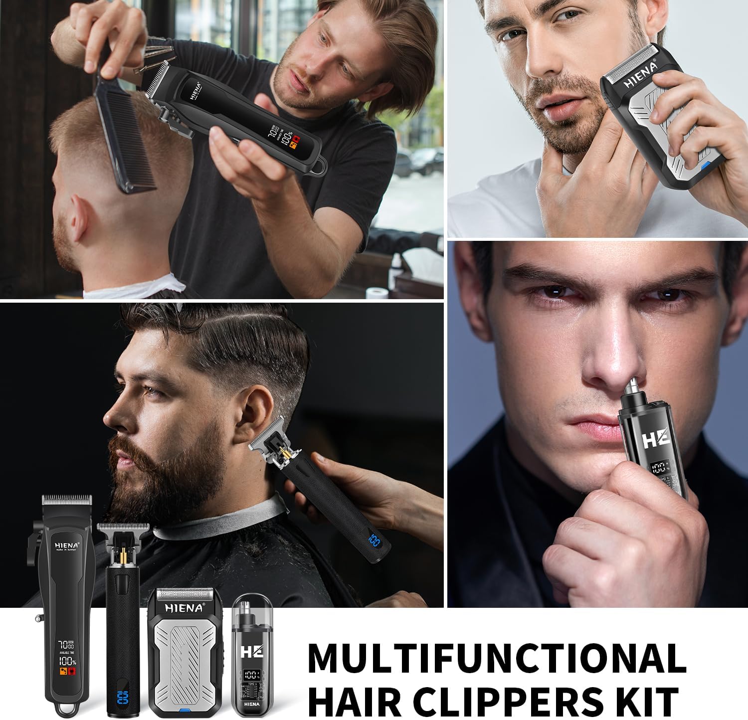 Thumbnail 5 de HIENA PRO Professional Hair Clippers, Type-C rechargeable ✂