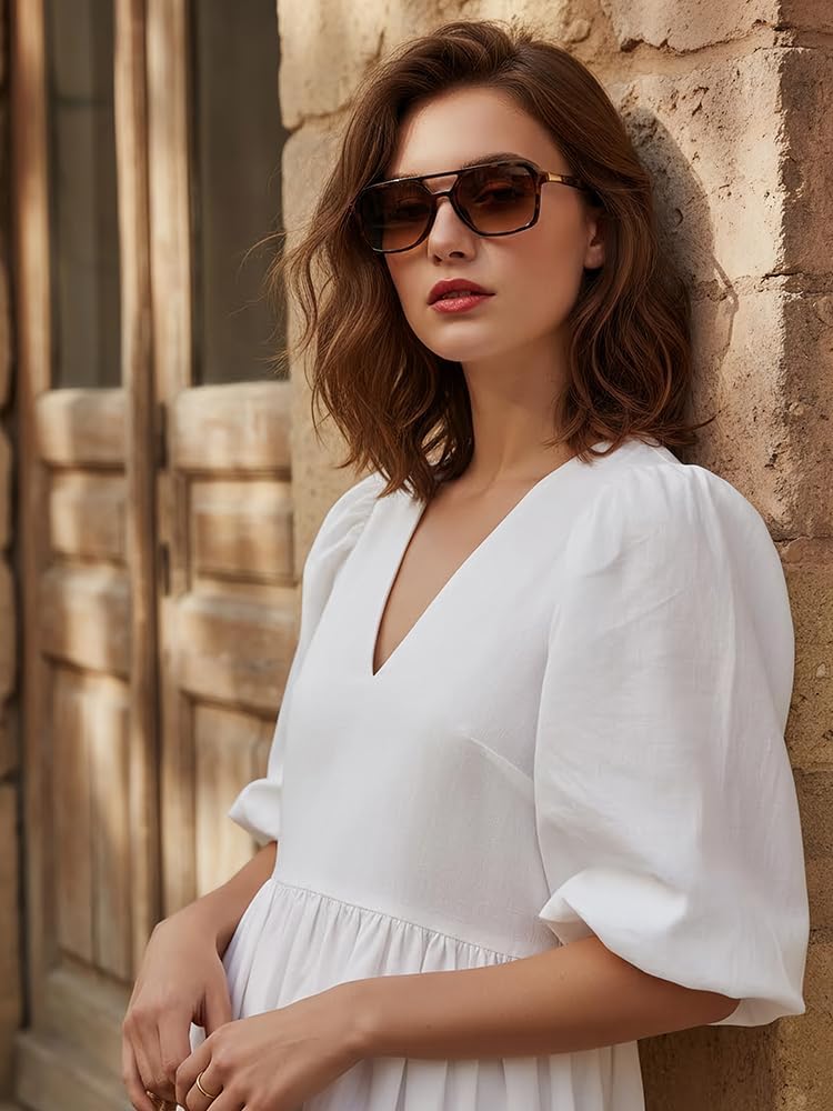 Thumbnail 1 de kimorn K1649 Retro-Sonnenbrille mit UV400