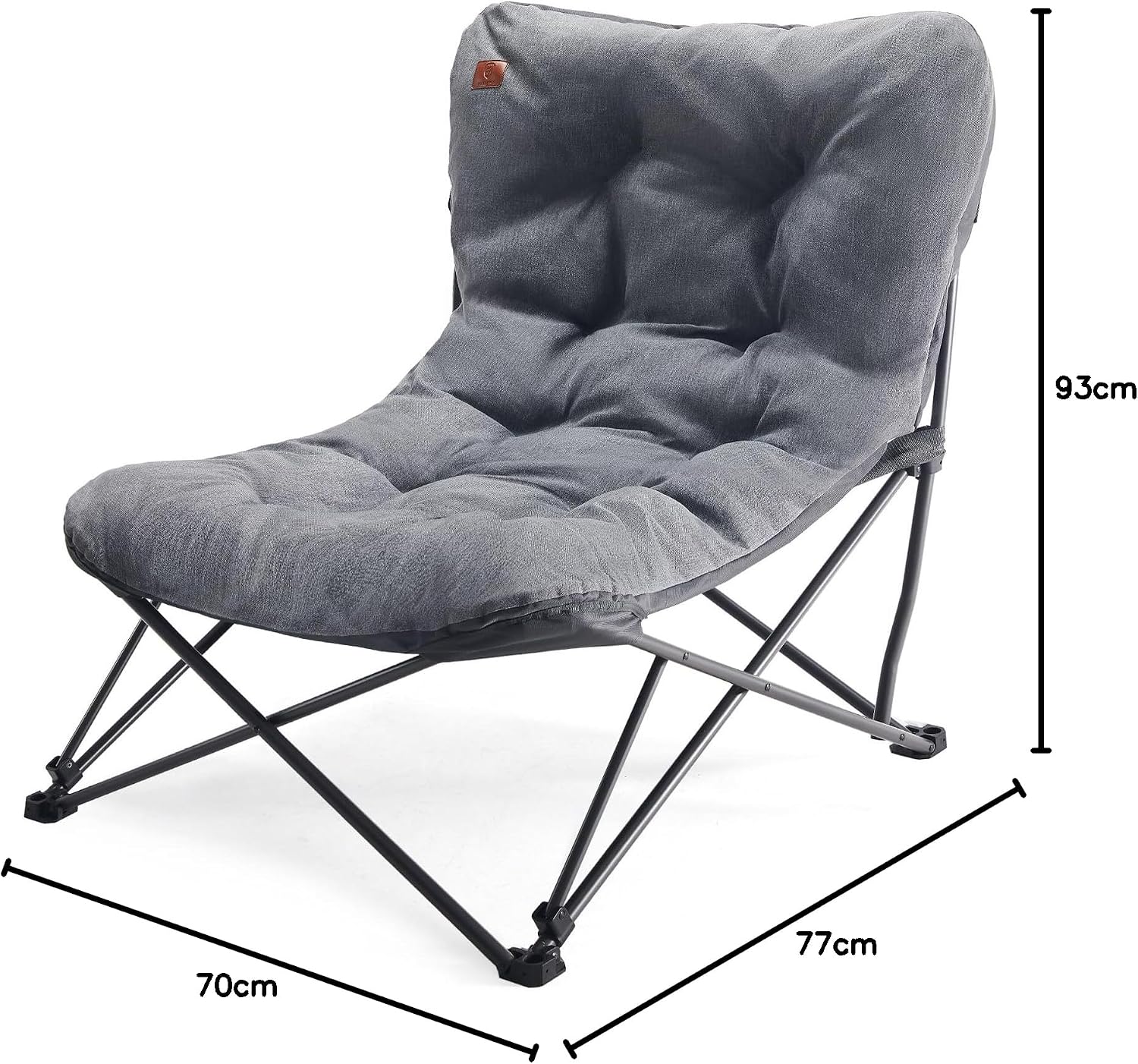 Detalle de EVER ADVANCED Luxus Campingstuhl XXL – Faltbar, 180 kg Tragkraft, Hochlehne, gepolstert