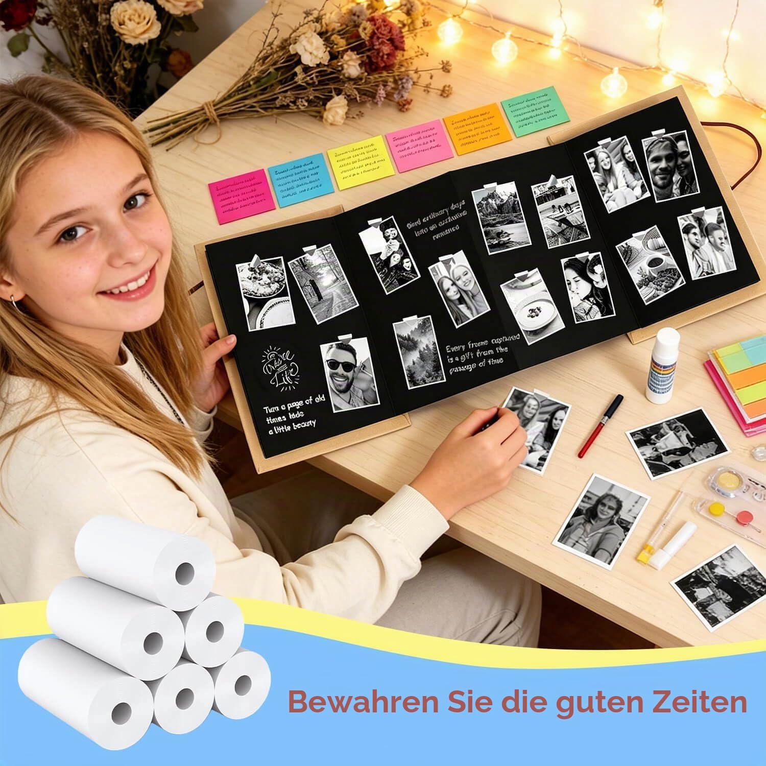 Thumbnail 6 de QUASON 18 Rollen Kinderkamera-Papierrolle – BPA-freies Thermodruckpapier für Kinderfotografie