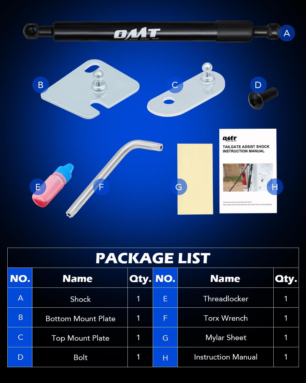 Thumbnail 4 de Orion Motor Tech tailgate lift assist for Ford