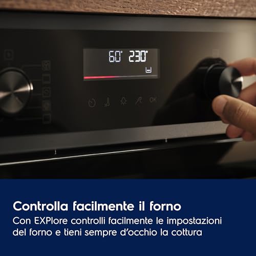 Detalle de Electrolux LOH4P06K: forno multifunzione pirolitico da 72 L, pulizia automatica e cottura uniforme