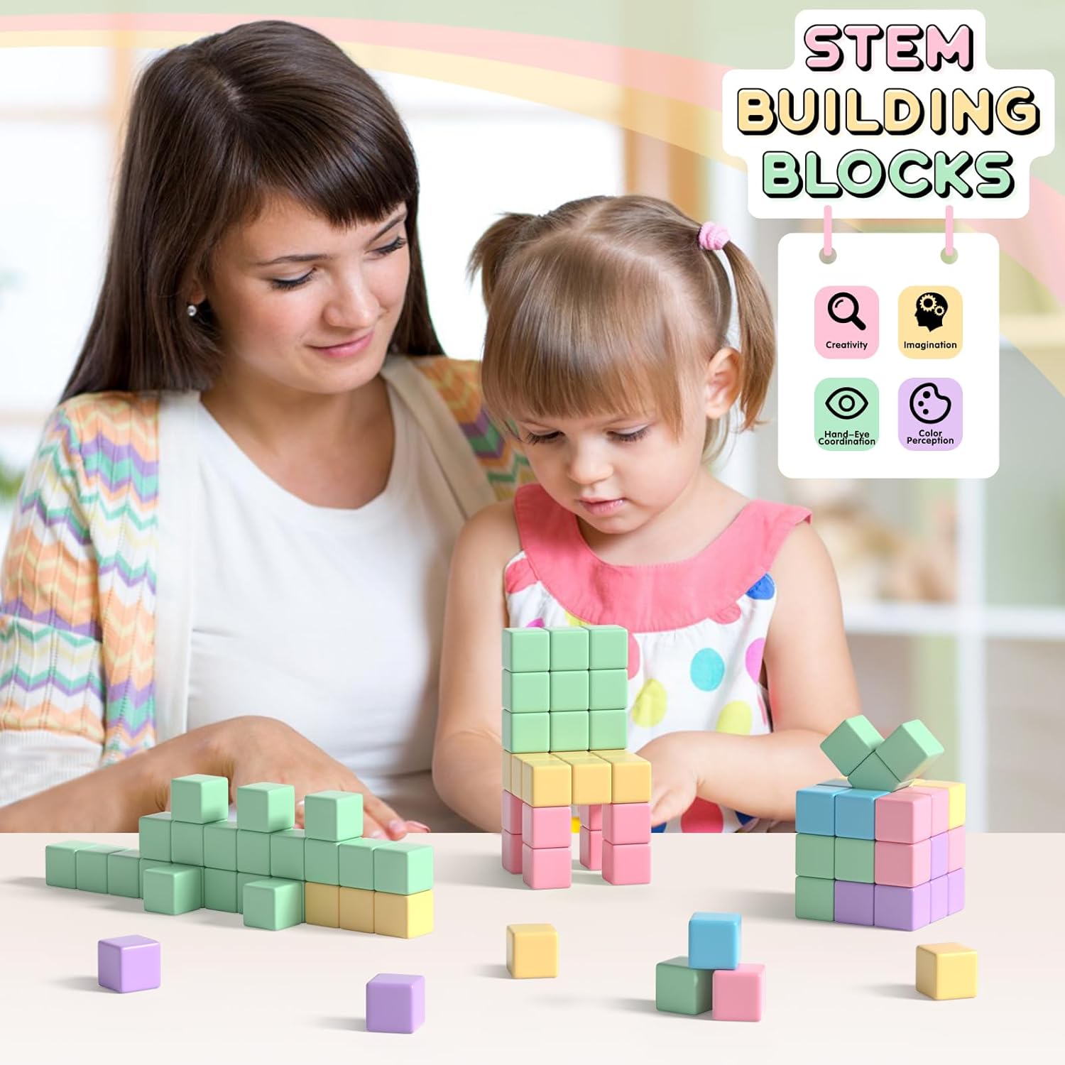 Thumbnail 6 de Magnetic Blocks for Kids Large Cubes