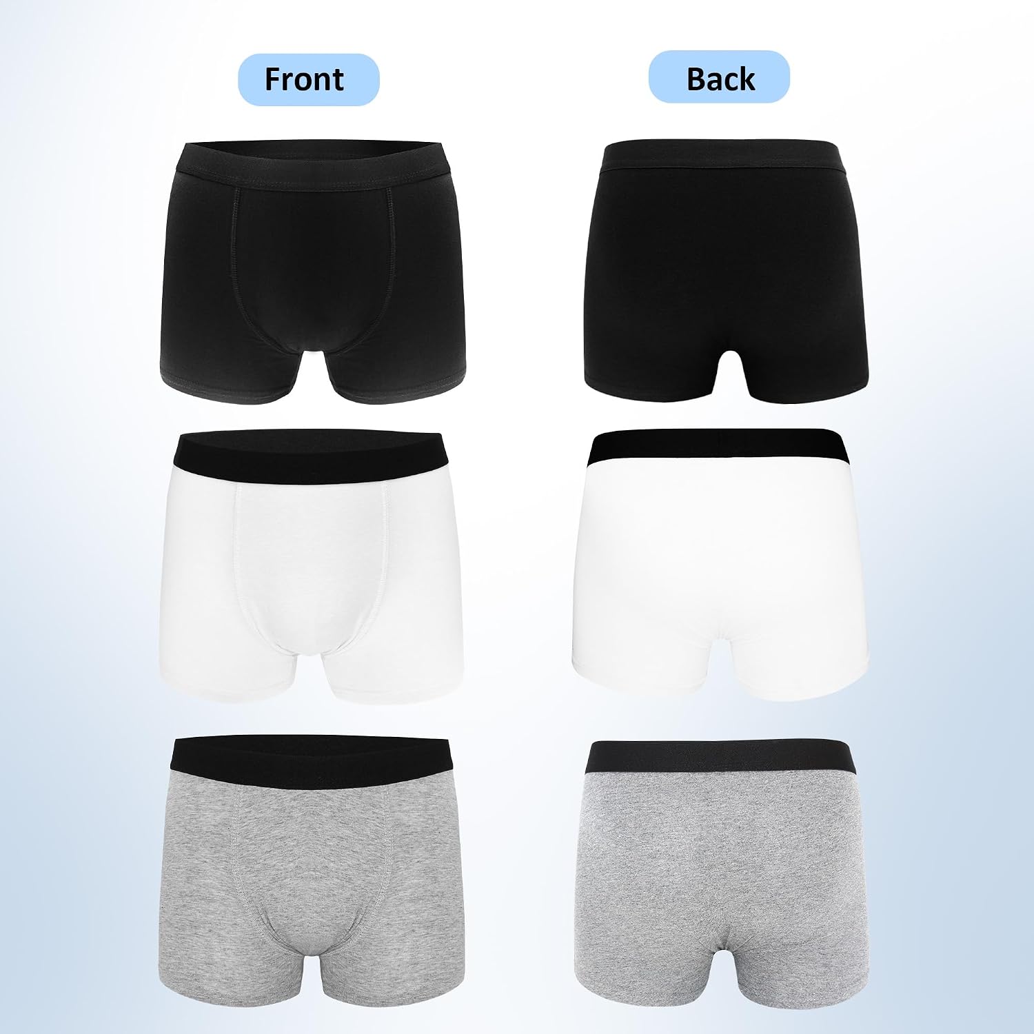 Detalle de Uizuooy 6/12er Pack Jungen Boxershorts aus Baumwolle – Hautfreundlich, elastisch und alltagstauglich