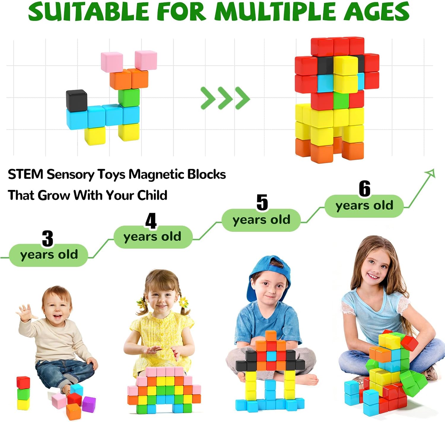 Detalle 2 de Hiwawind 40pcs Magnetic Blocks 🧩