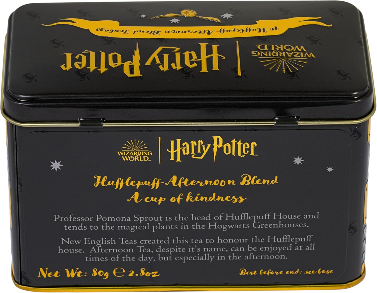 Thumbnail 2 de New English Teas Official Harry Potter Hufflepuff Crest Tea Caddy with 40 English Afternoon Teabags