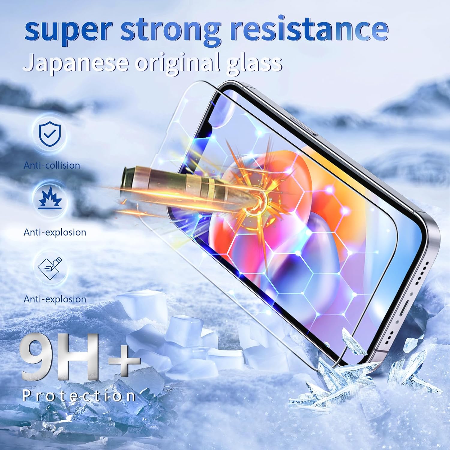 Detalle 2 de Tentoki 9H Tempered Glass Screen Protector 6.1 inch