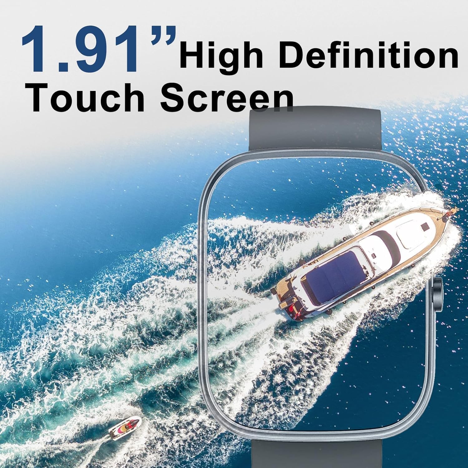 Thumbnail 1 de 2026 Smart Watch – 1.91" Touchscreen Fitness Watch with Bluetooth Calls, 100+ Sports, IP68 Waterproof