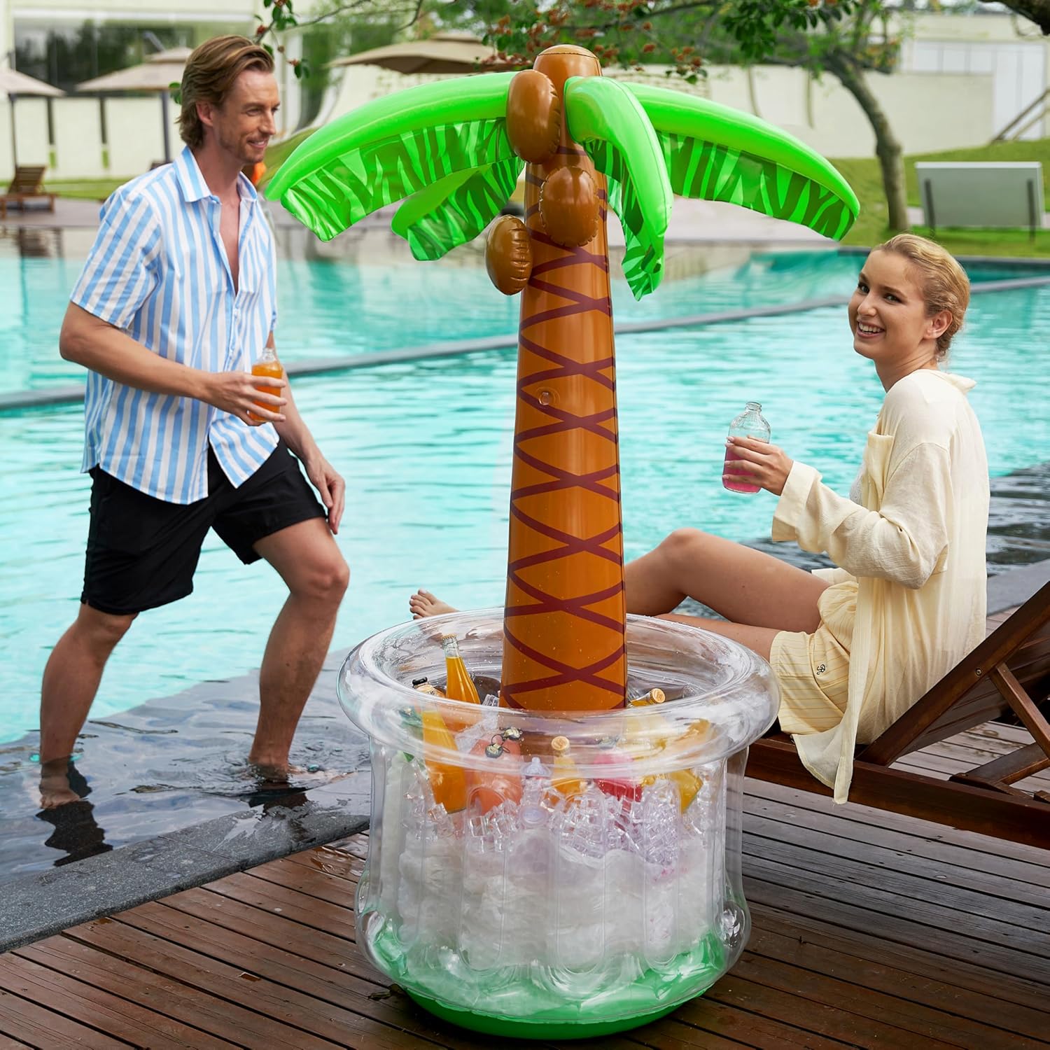 Thumbnail 2 de JOYIN 60" Inflatable Palm Tree Cooler (Luau & beach theme drink cooler)