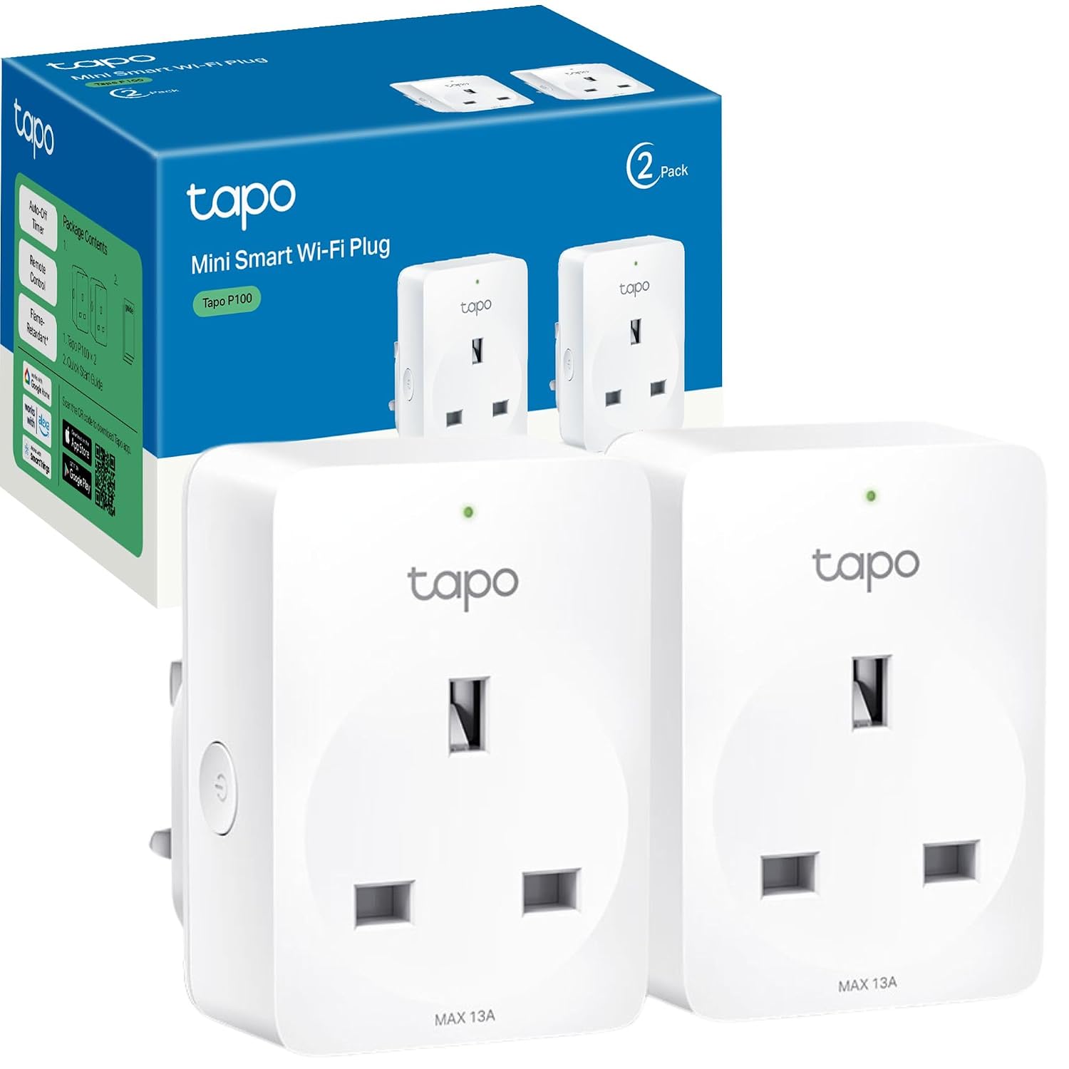 Detalle de TP-Link Tapo P100 2-pack smart plug