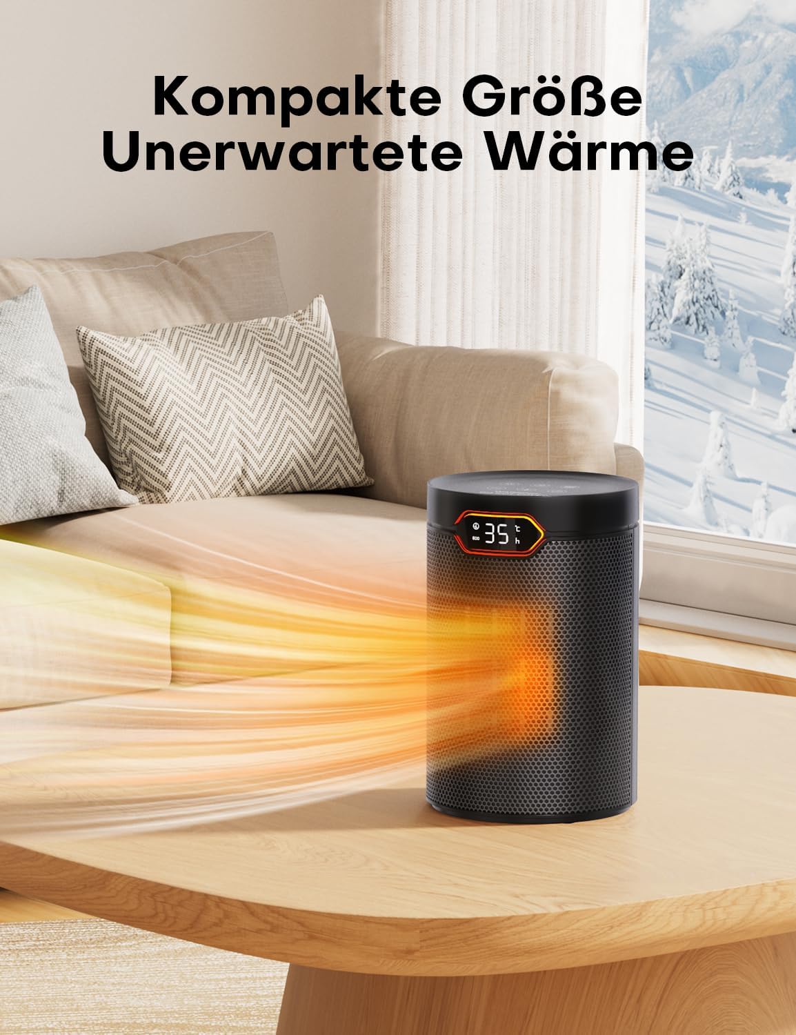 Detalle 2 de QEXREED Heizlüfter 1500W