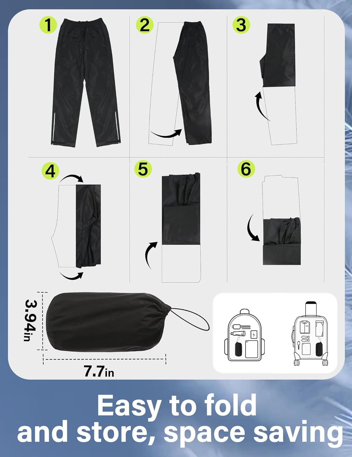 Thumbnail 5 de iCreek Women's Waterproof Rain Pants: Packable, Lightweight Protection for Outdoor Adventures