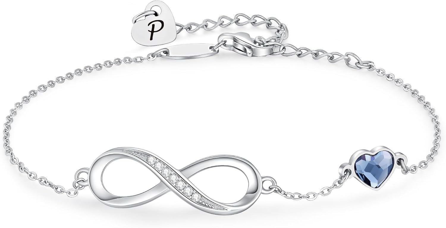 Thumbnail 6 de LOUISA SECRET Bracelet Femme Argent 925 Infini - Bracelet Cœur & Zircons, Ajustable