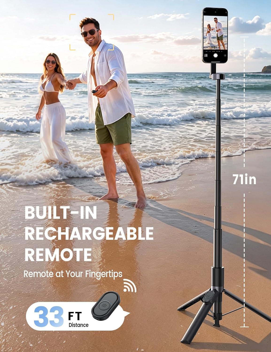 Thumbnail 4 de Lamicall Magnetic Phone Tripod, 71-Inch