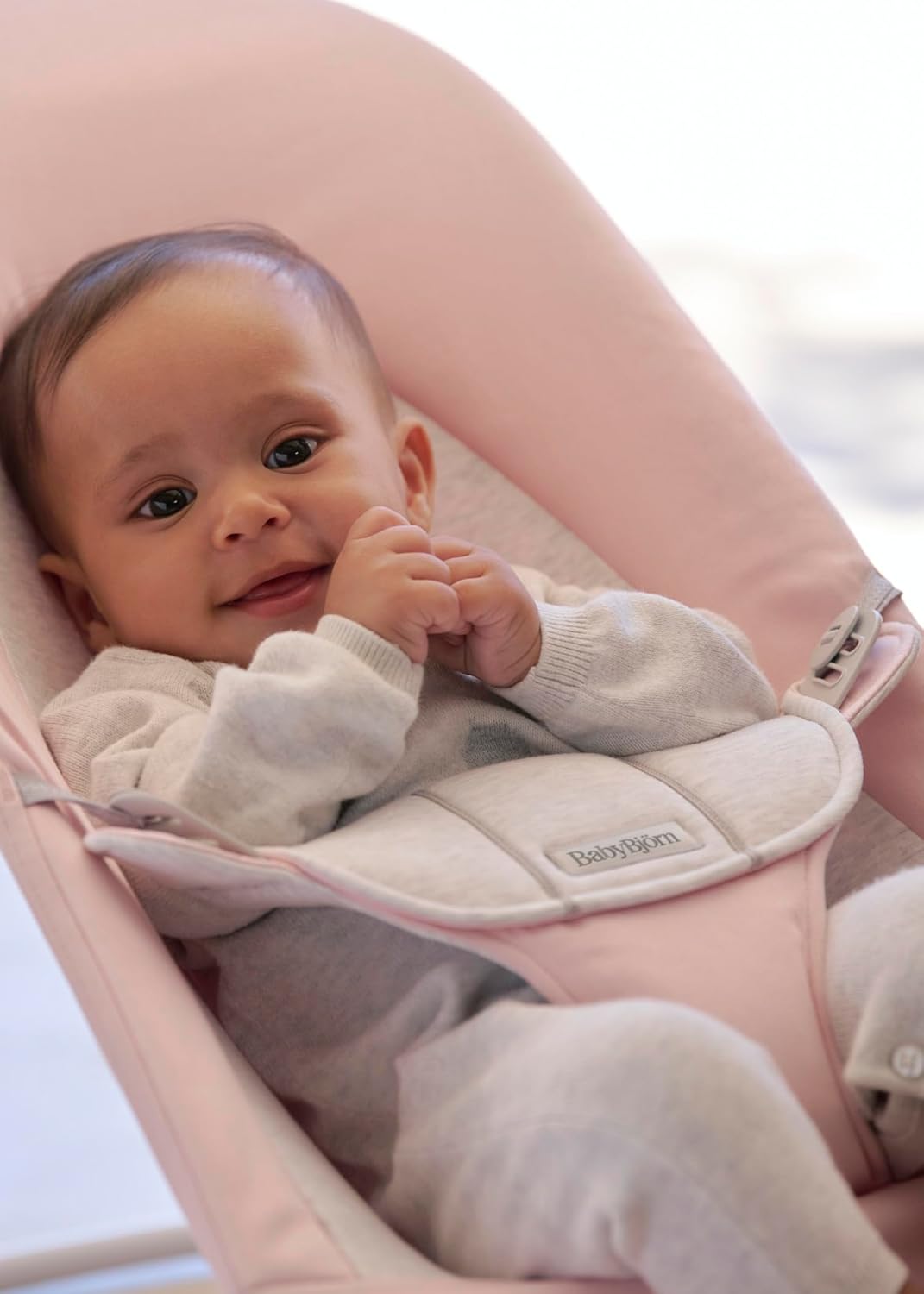 Thumbnail 5 de BabyBjörn Babywippe Balance Soft – Gewebt/Jersey, Hellrosa/Grau