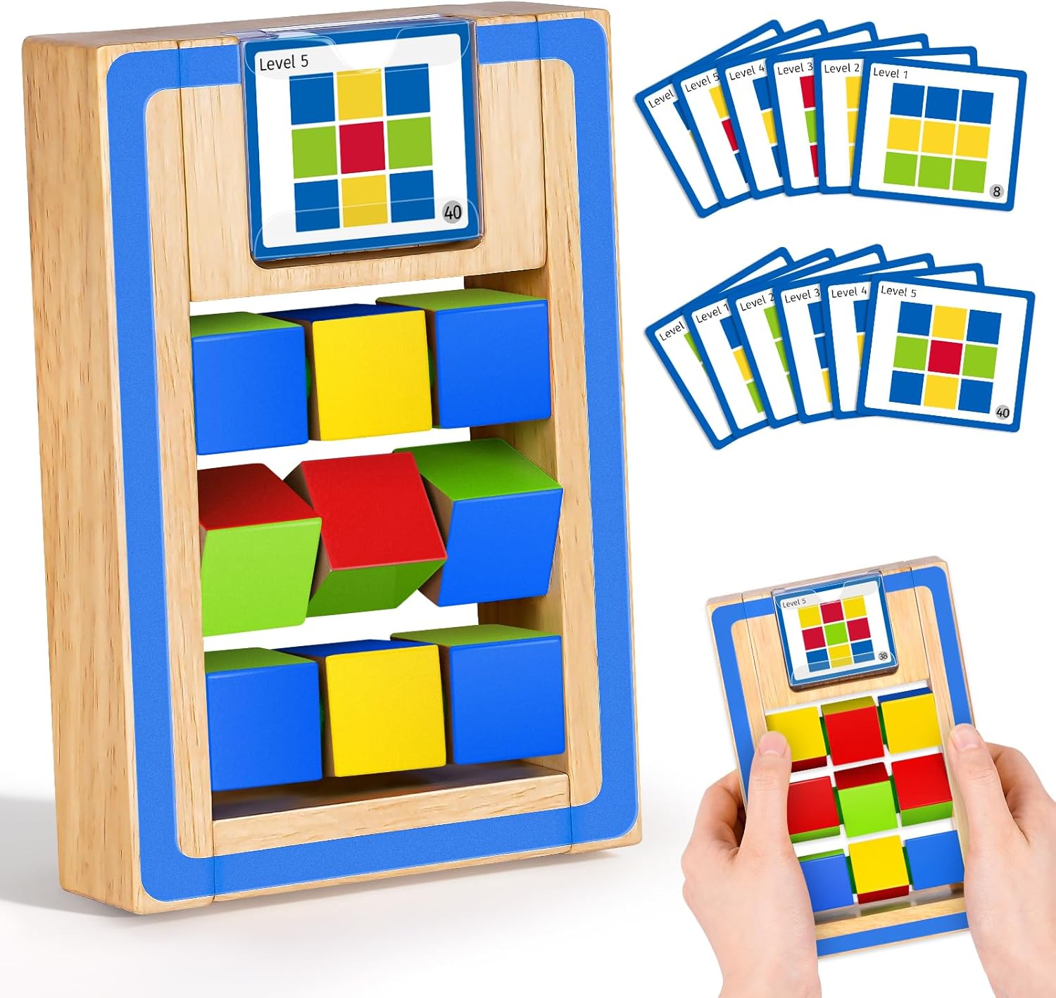 Detalle de Montessori Wooden Colour Matching Toy for 3–5 Year Olds