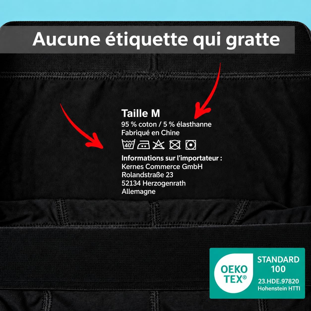 Detalle de C also 100391 boxershorts voor heren, set van 10 in katoen en elastaan