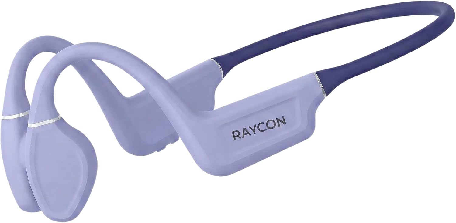 Detalle de Raycon Bone Conduction Headphones Bluetooth – Open Ear Running Headphones (Purple)