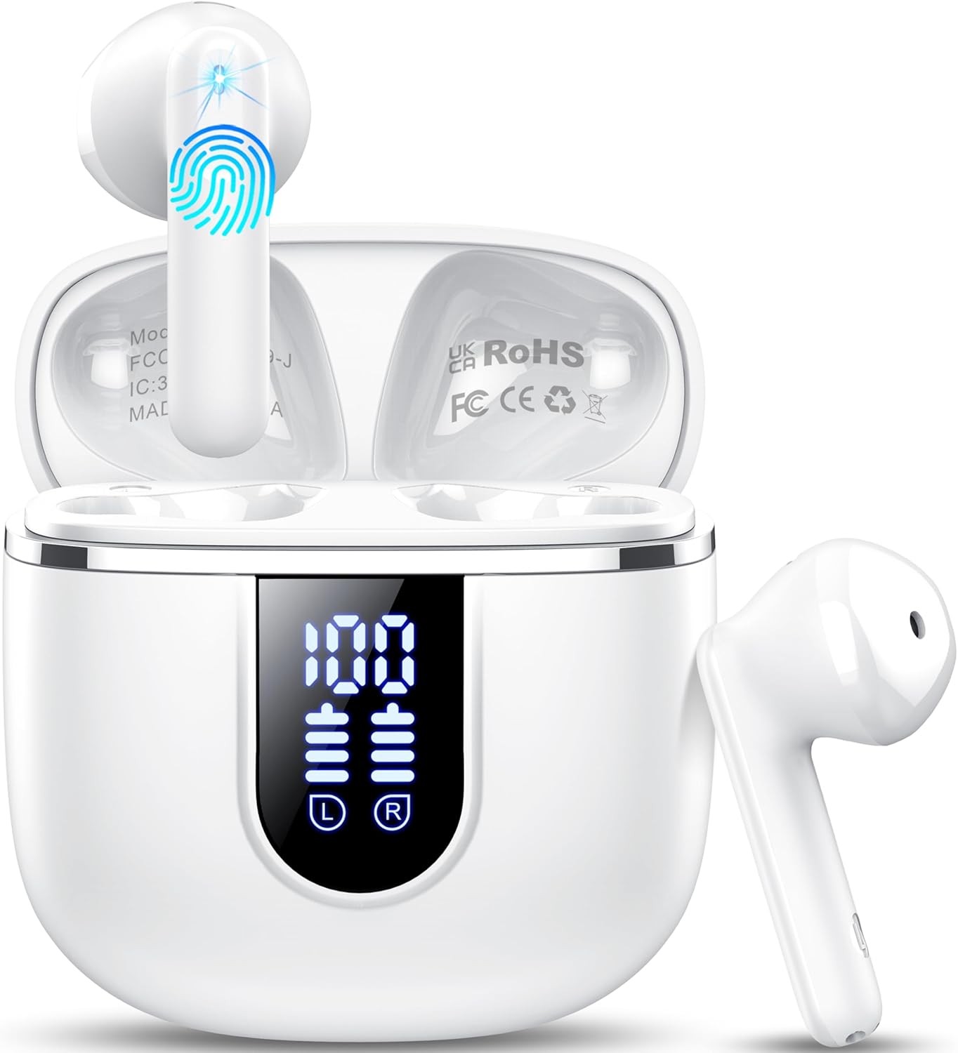 Detalle de Wireless Earbuds with Bluetooth 5.4, 40H Playtime and IP7 Waterproof