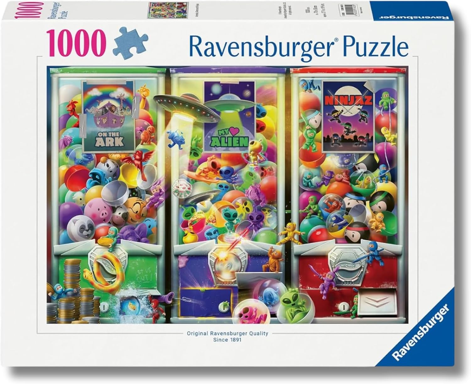 Detalle de Ravensburger Puzzle 1000 Pezzi 50° Anniversario: Il Cervo Magico e le Quattro Stagioni (70 x 50 cm)