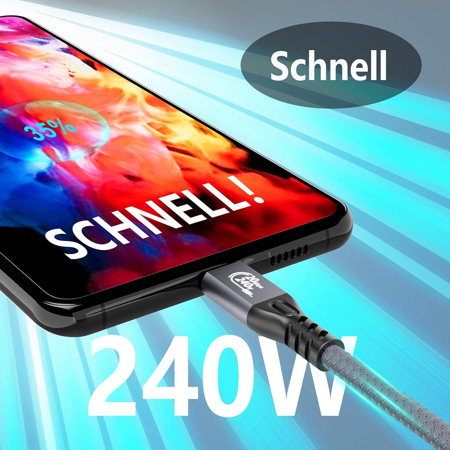 Thumbnail 1 de MOPOCHG USB C Kabel 5 m