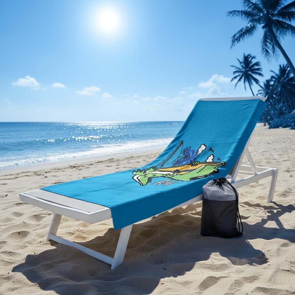 Detalle de DJDEA Serviette de Plage Adulte 90x180 cm en Microfibre – Imprimé Fruits