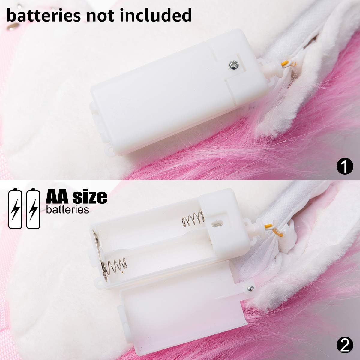 Thumbnail 4 de iBonny 36-Inch White Hobby Horse with Grip Handles and Wheels Unicorn Plush Toy