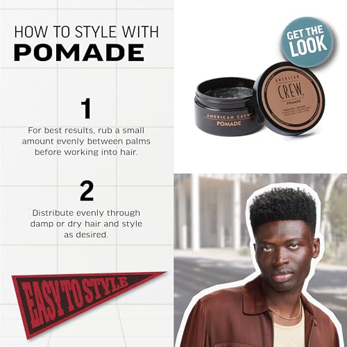 Thumbnail 2 de American Crew Pomade for Hold and Shine, 3 oz — A Medium Hold, High Shine Water-Based Pomade