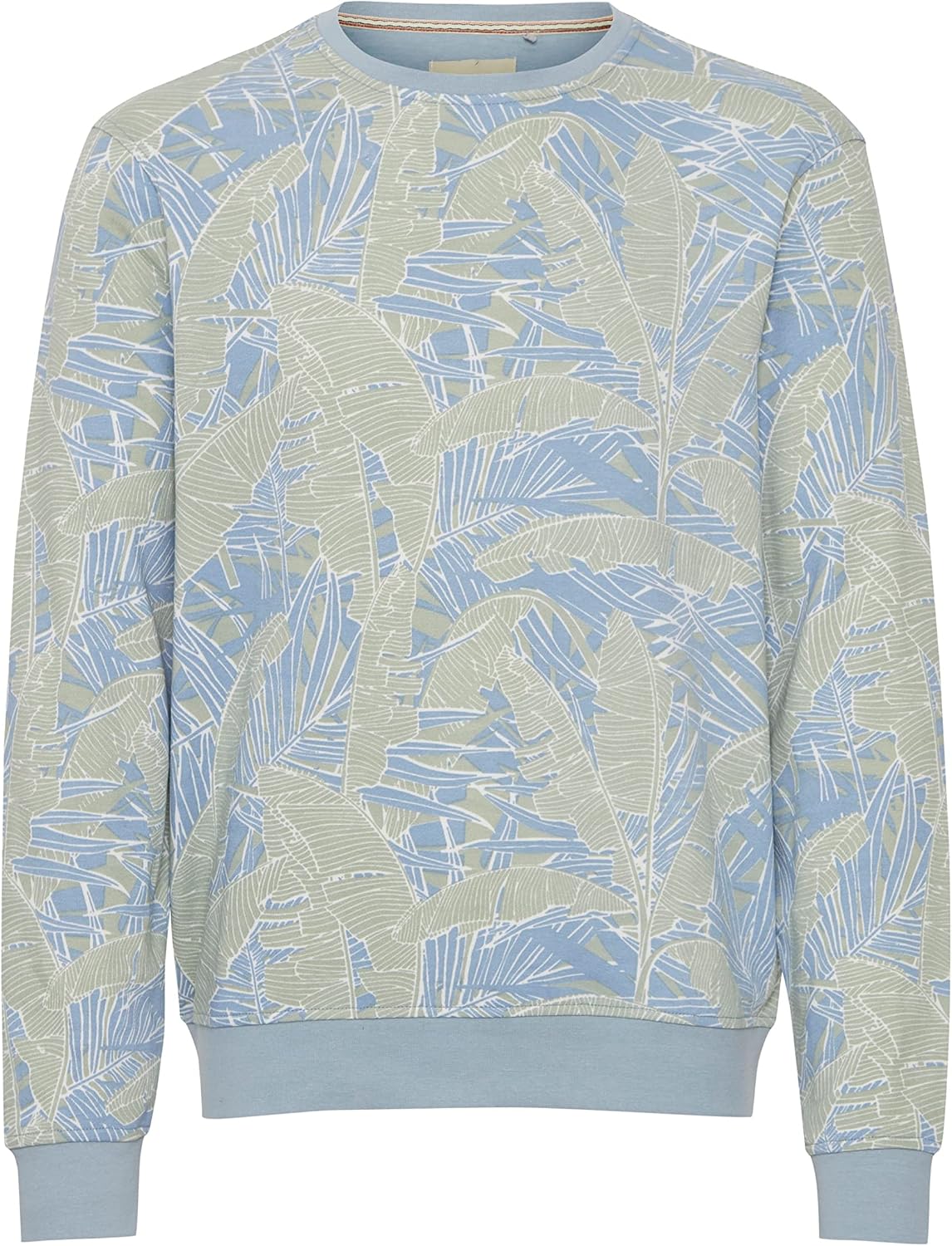 Detalle de Blend Herren Sweatshirt Pullover 20715350 mit Rundhalsausschnitt und Blumen-Allover-Print