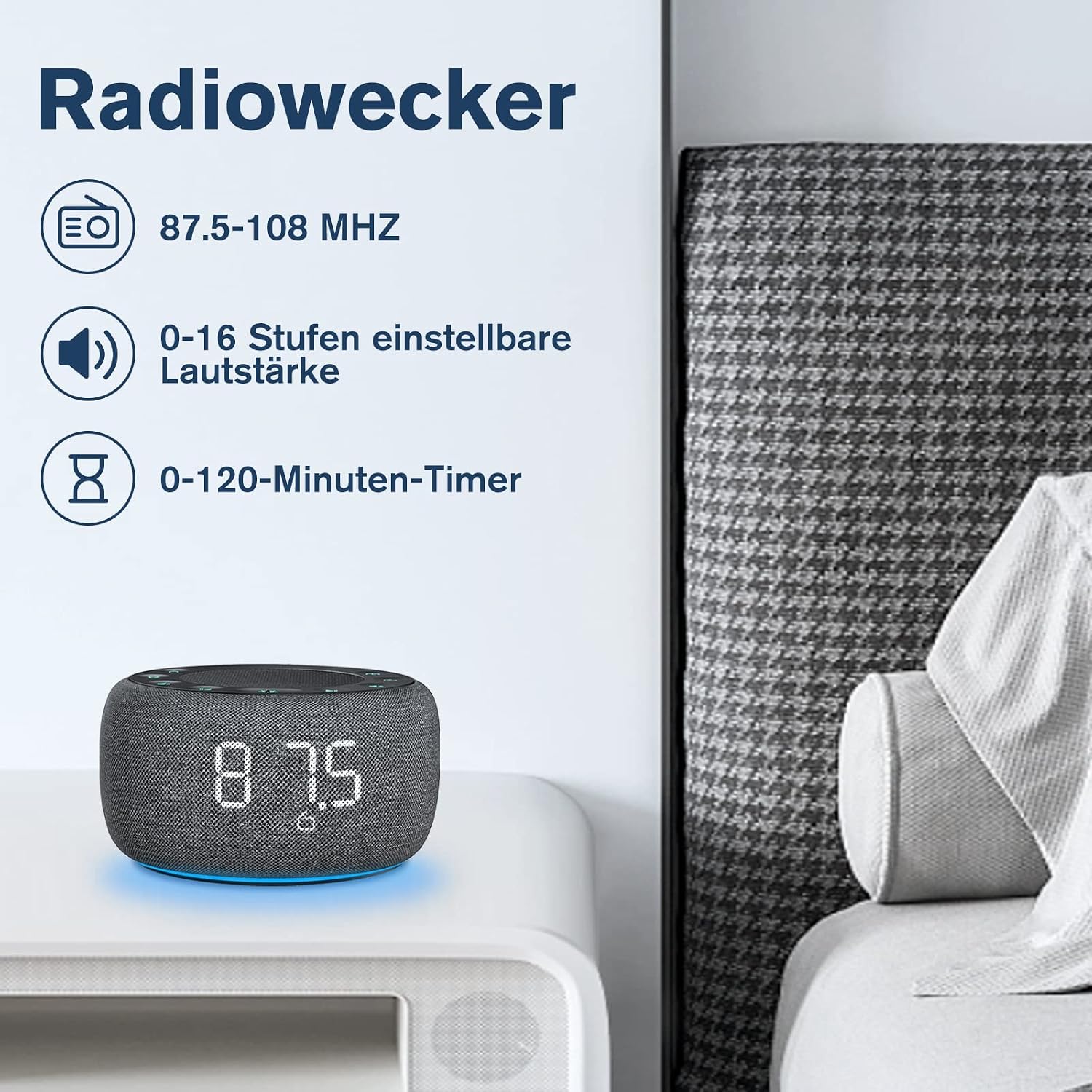 Thumbnail 3 de BUFFBEE Radio-réveil numérique