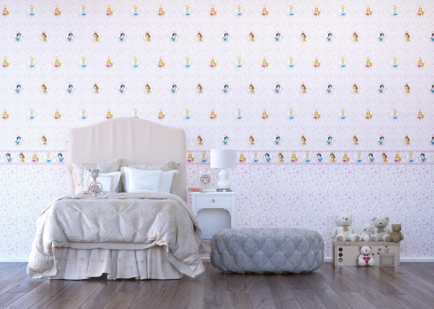 Detalle de AG Design WBD 8065 Disney Princesses Self-Adhesive Wall Border, 500 x 14 cm