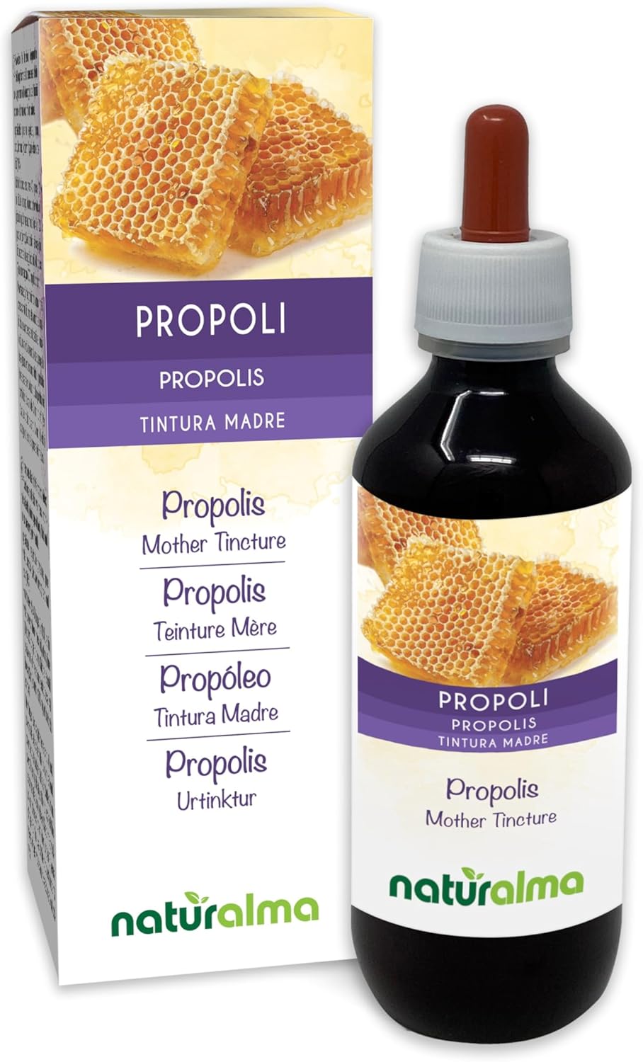 Detalle de Propoli (Propolis) Tintura Madre analcoolica NaturALMA – Estratto liquido in gocce 200 ml