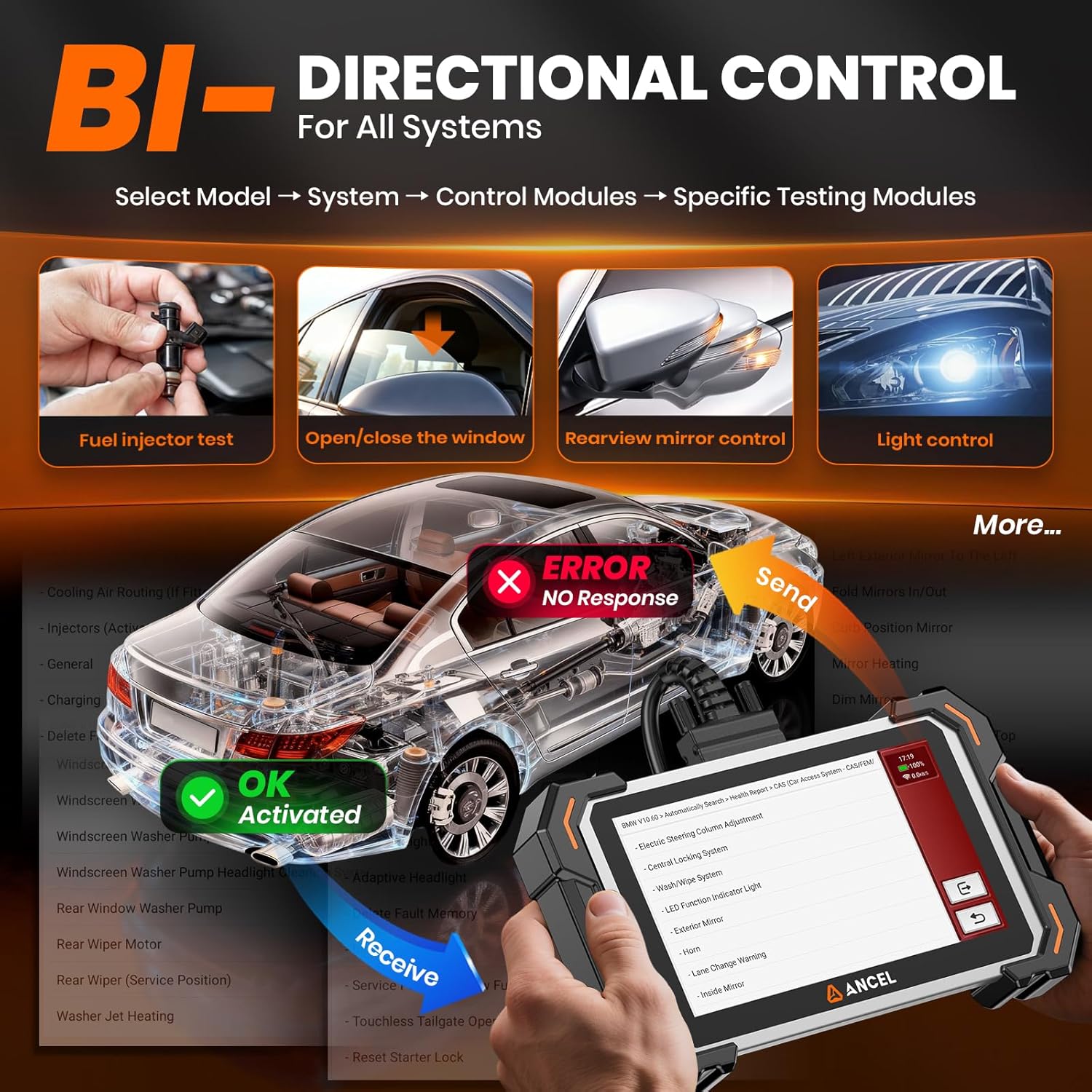 Thumbnail 1 de ANCEL DS500 Elite OBD2 Scanner 7-inch