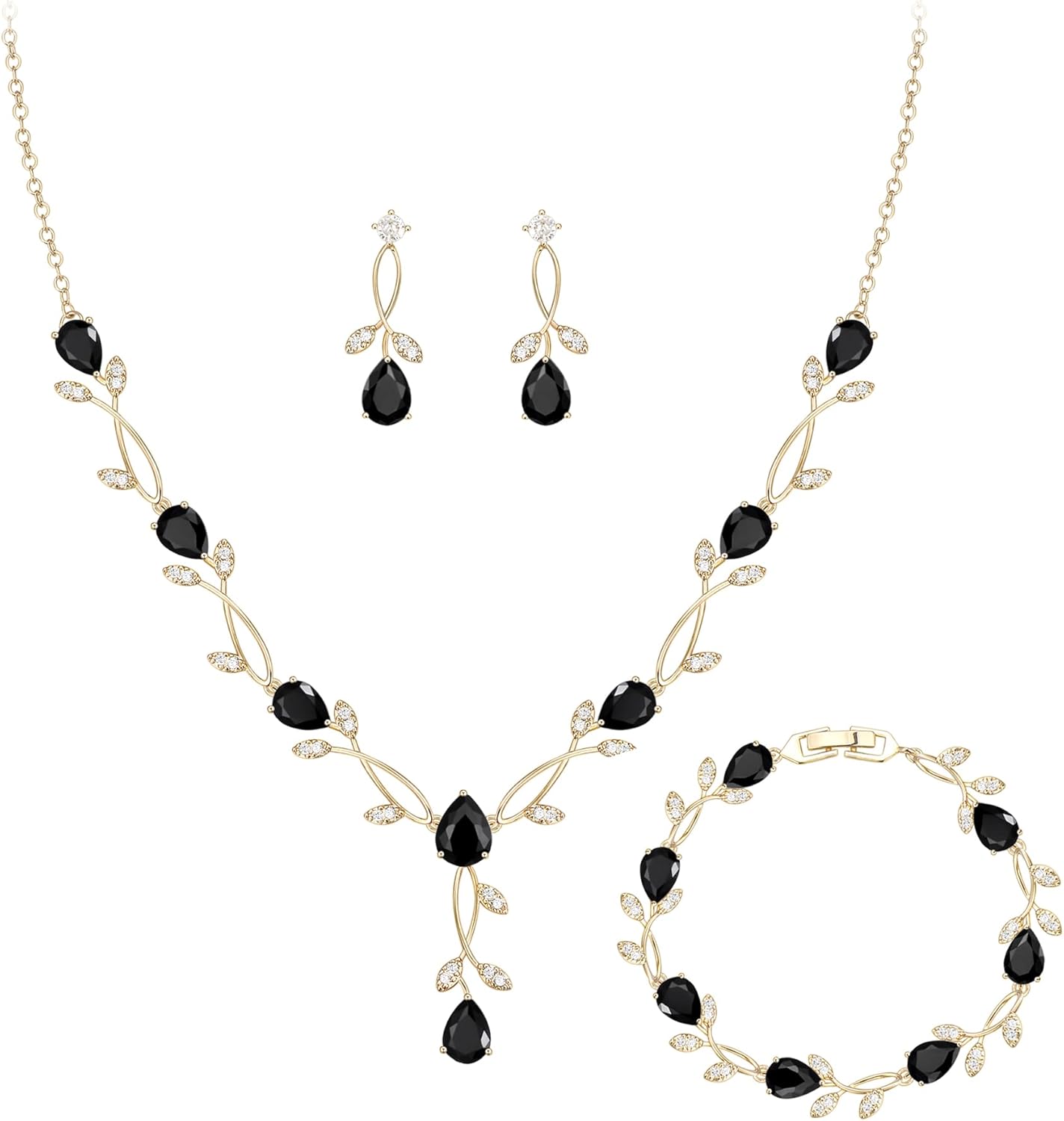 Thumbnail 5 de Set gioielli Clearine in zirconi: collana, orecchini e bracciale per cerimonie e ballo di fine anno