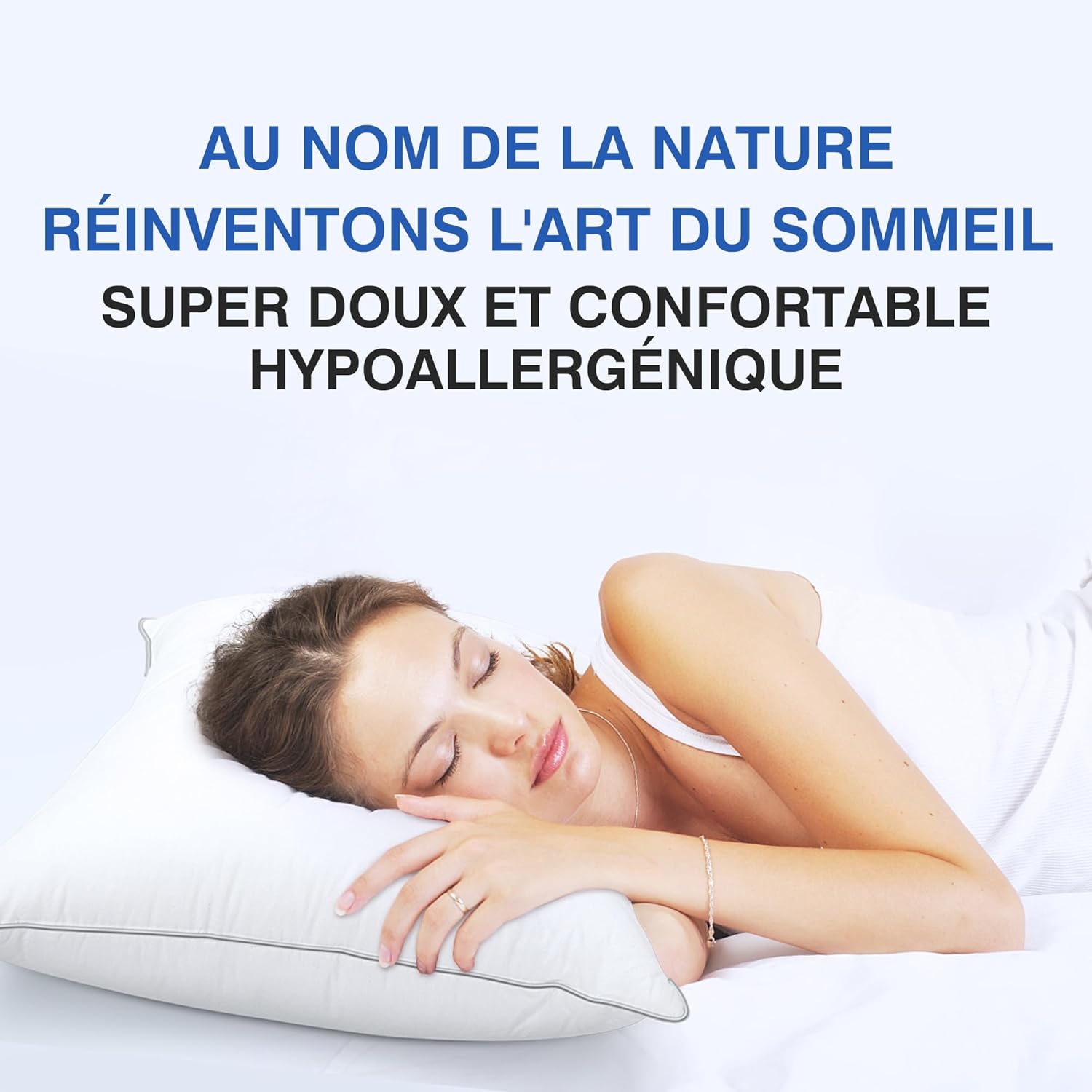 Thumbnail 4 de Oreiller TESQ en plumes de luxe 60x60 cm à triple couche de confort