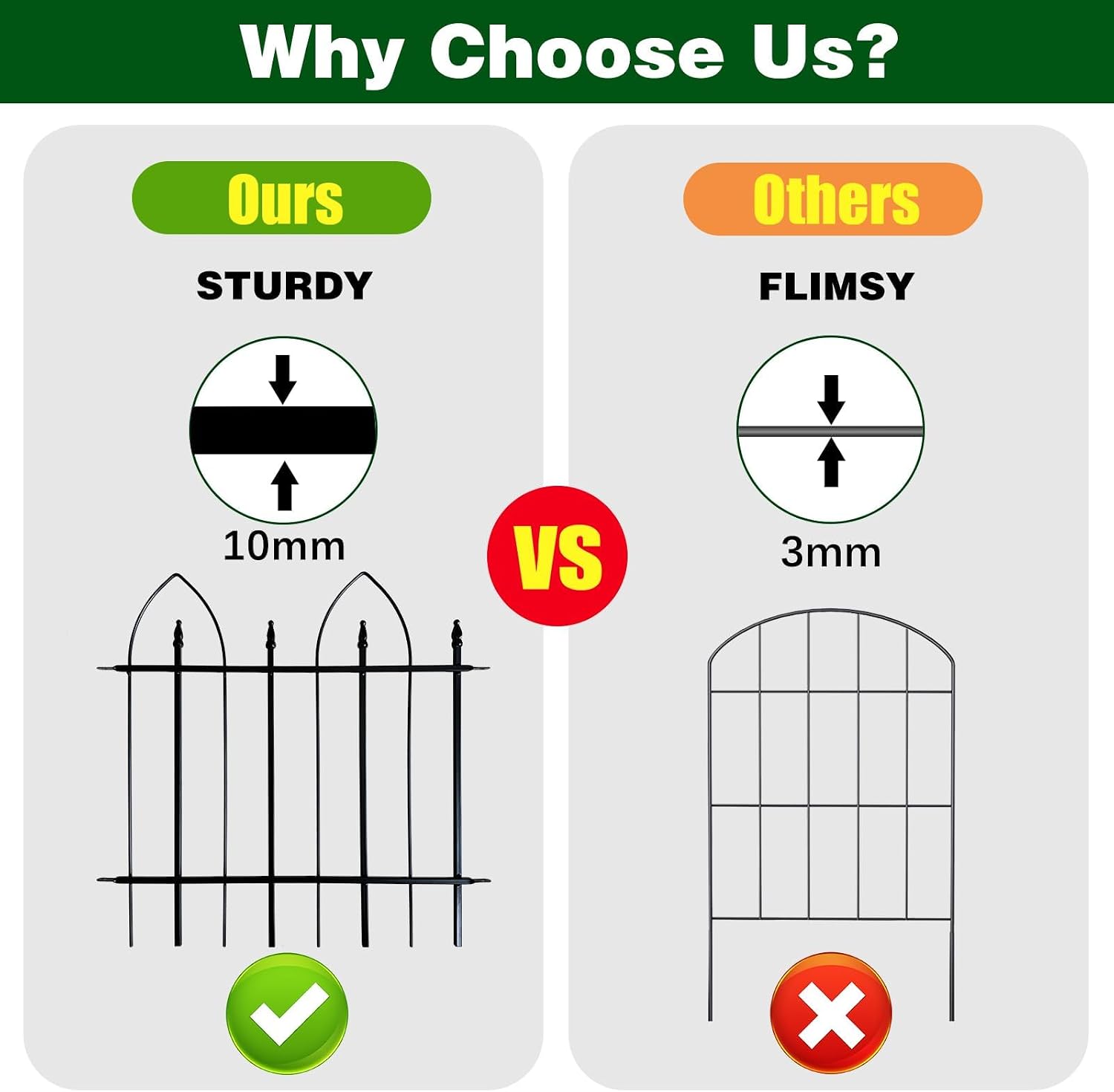 Thumbnail 6 de Thealyn Garden Fence 61cm H 5‑panel 3m
