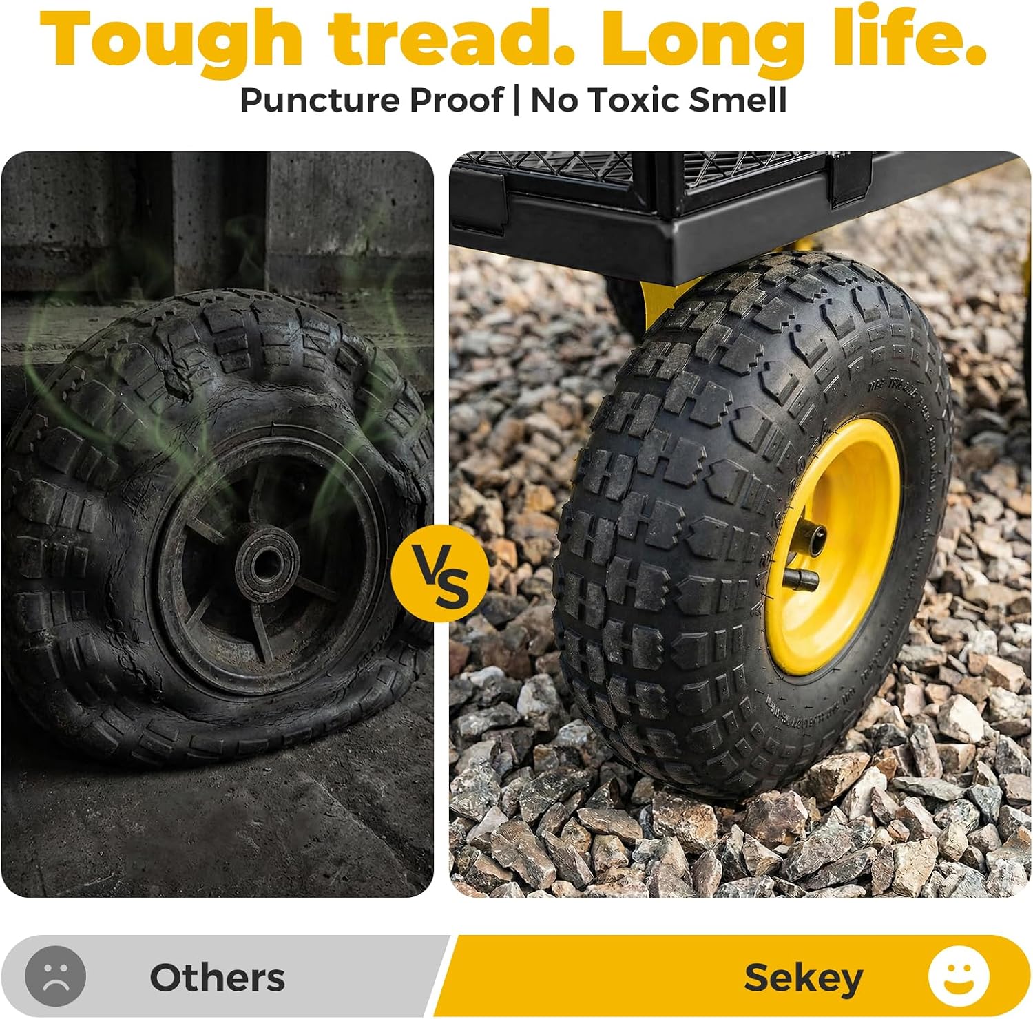 Thumbnail 1 de Sekey Steel Garden Cart, 1000 lb Capacity