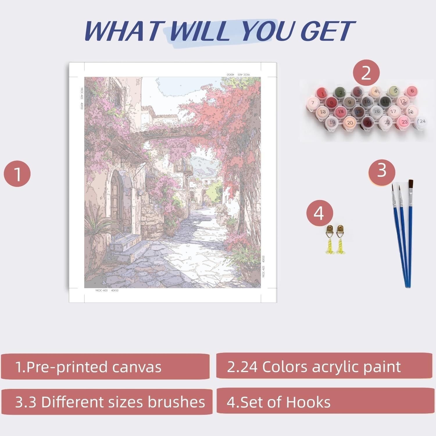 Thumbnail 1 de YUCCAORCHID Pintura por Números Adultos 40x50 cm 🎨