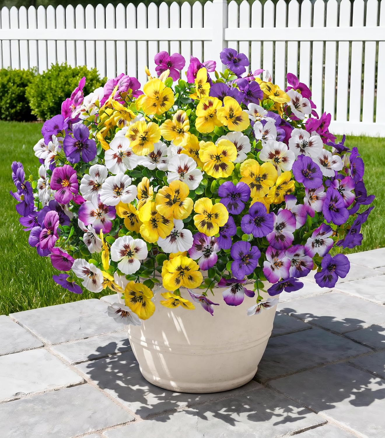 Detalle de Ivydale 20 Artificial Pansy Flowers for Outdoor Decor