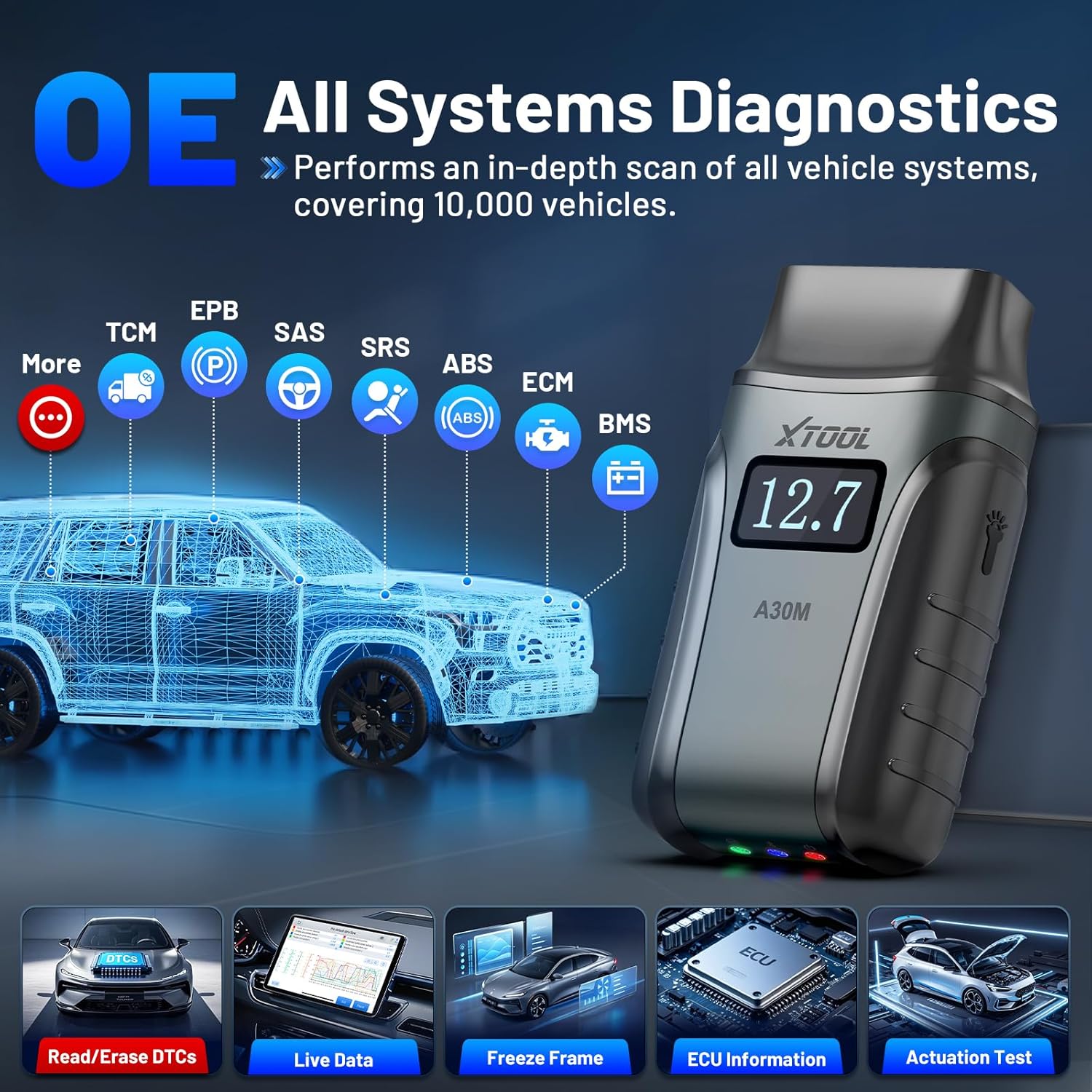 Thumbnail 5 de XTOOL Anyscan A30M OBD2 scanner, 26 resets