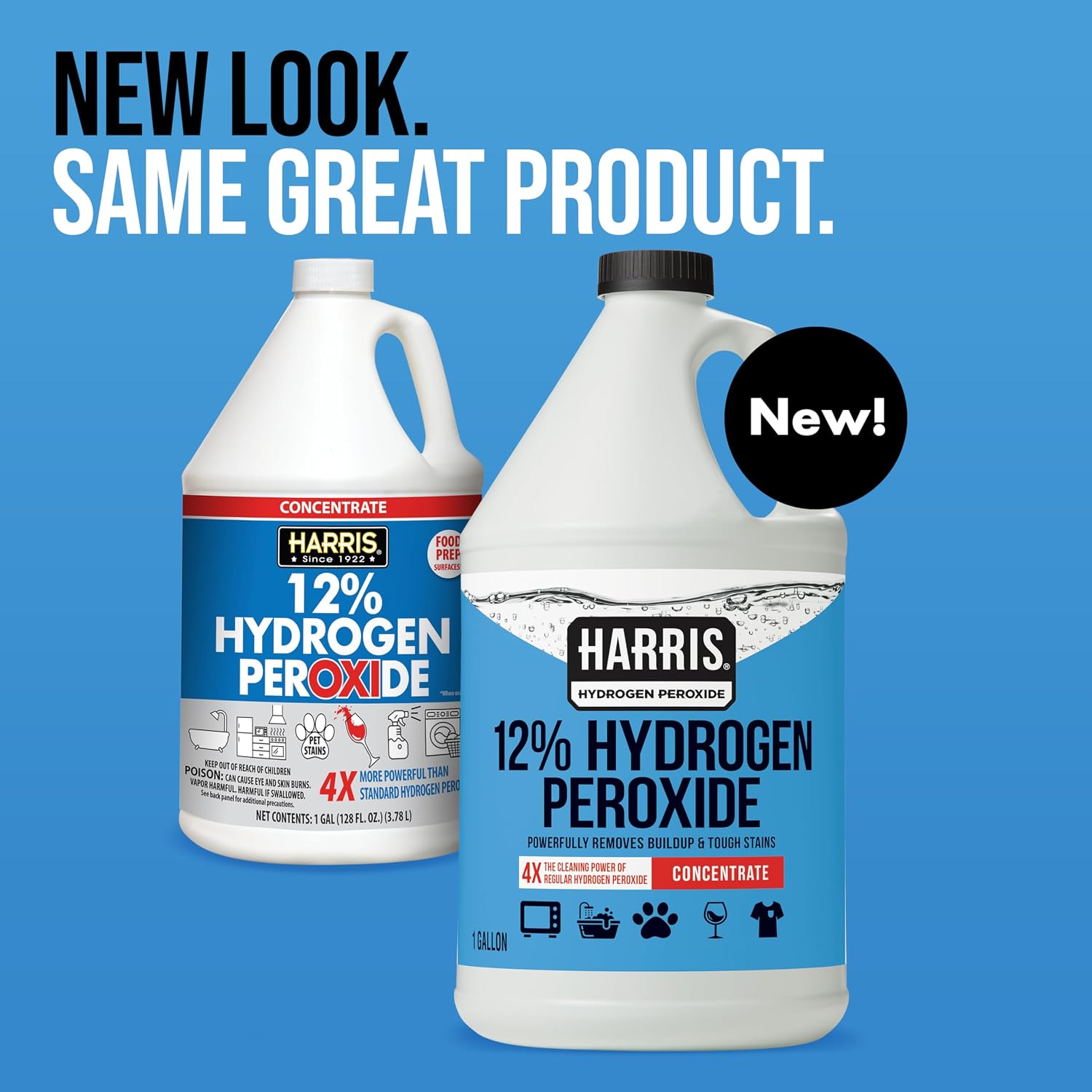 Detalle 2 de HARRIS GL61B0750489 12% Concentrated Hydrogen Peroxide, 128 oz Multi-Surface Cleaner