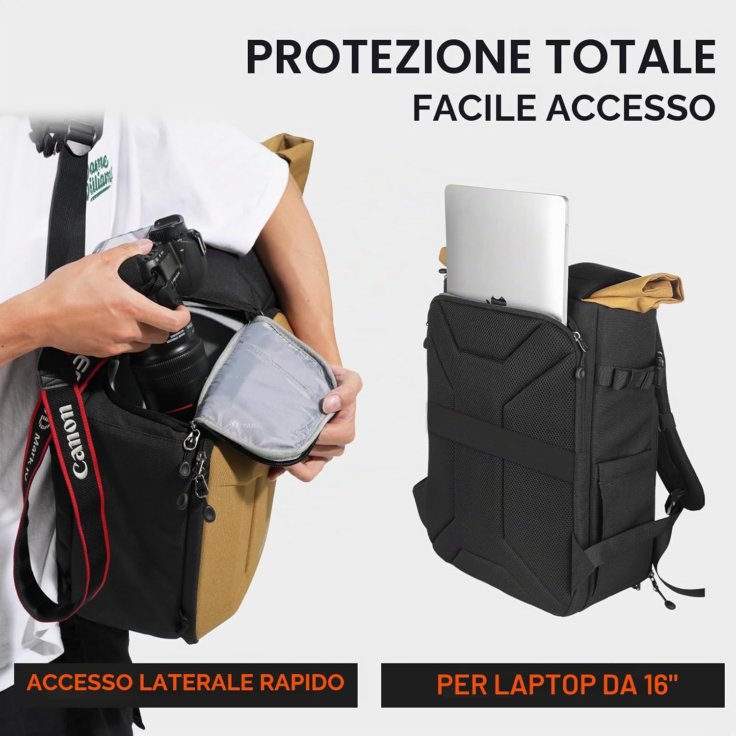 Detalle de TARION Zaino Fotografico Rolltop 16 L