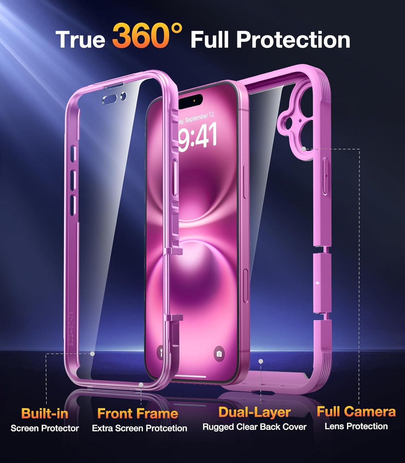 Thumbnail 2 de Diaclara iPhone 16 Case Full Camera Protection