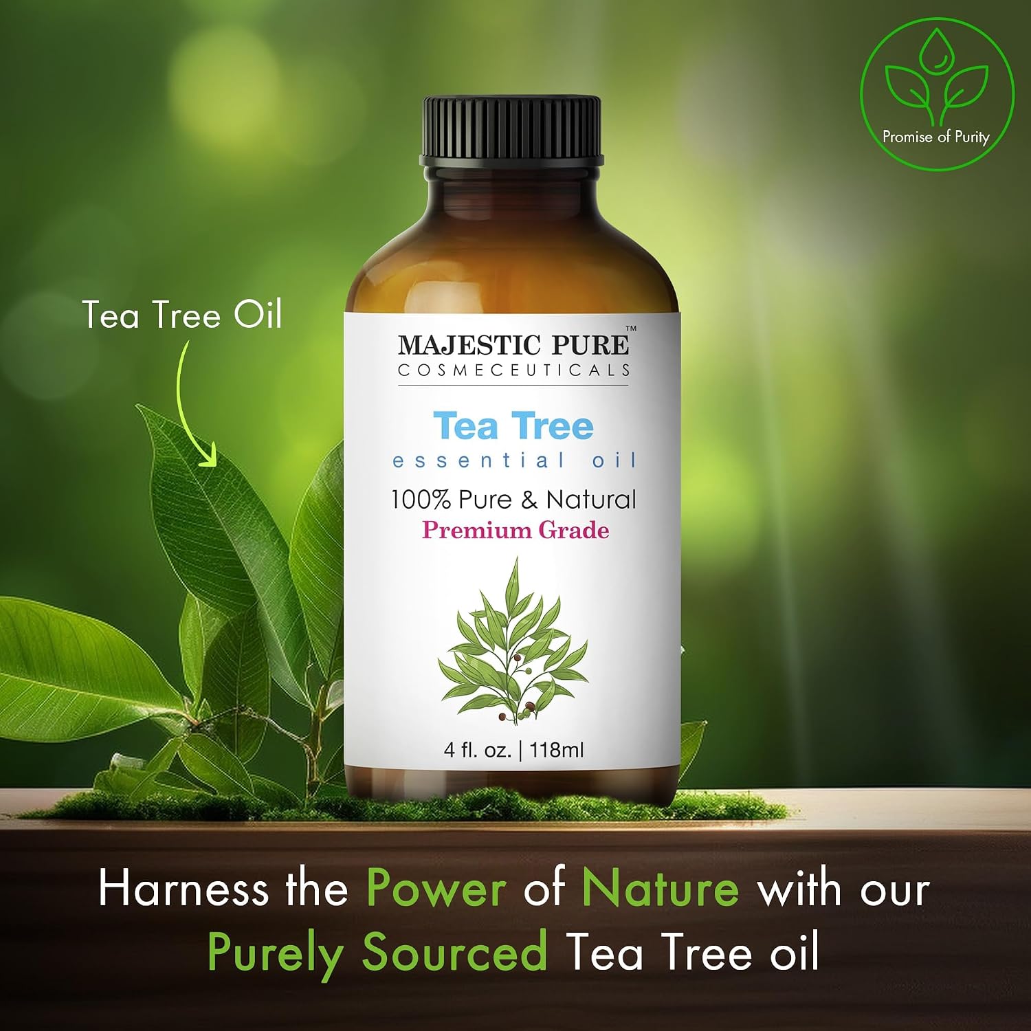 Detalle 2 de Majestic Pure Tea Tree Oil 4 fl oz