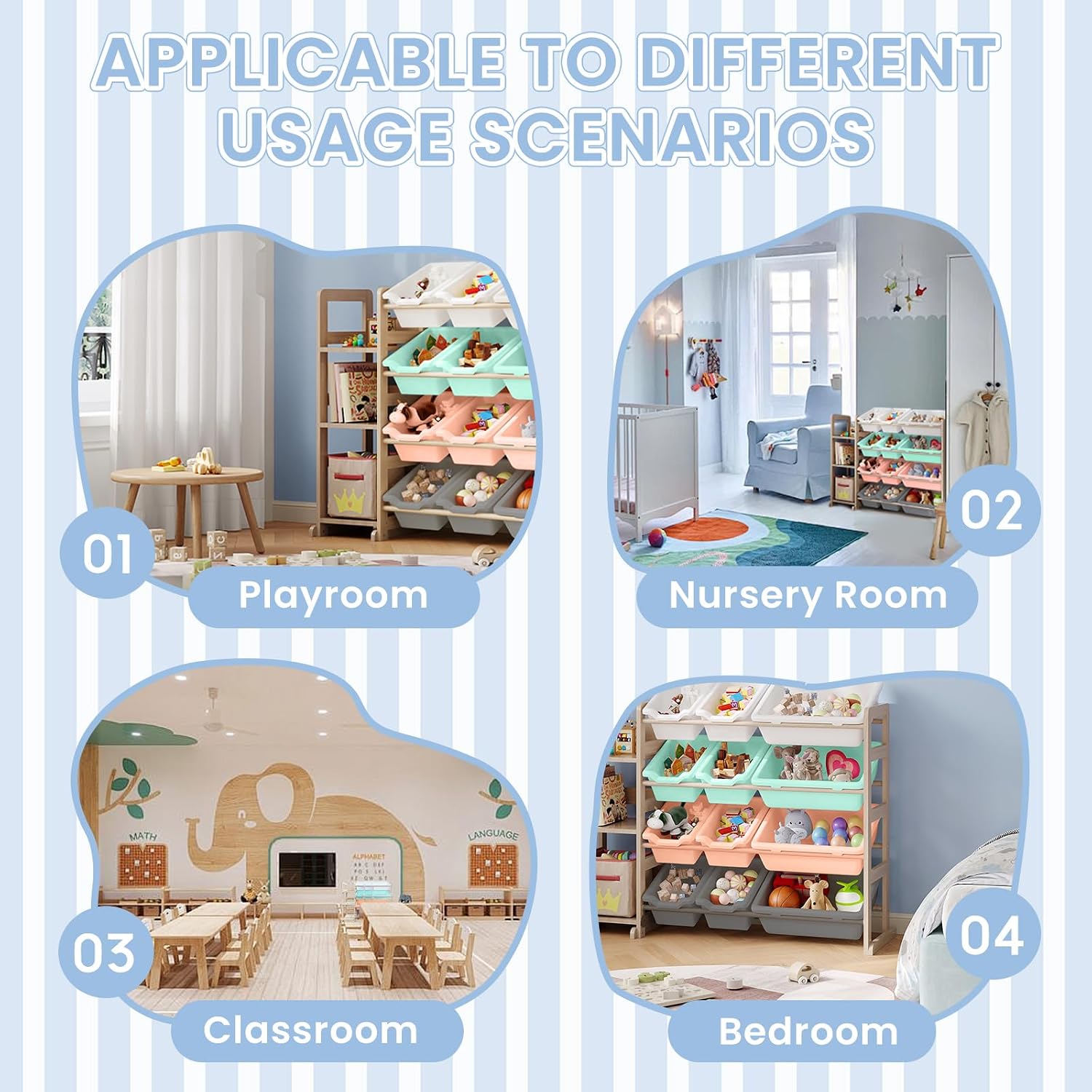 Detalle de Toy Storage Organizer with 12 Bins
